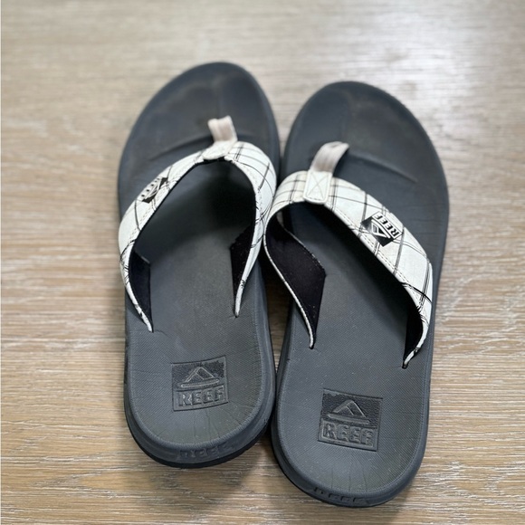 REEF men’s plaid strap summer flip flops slides shoes size 11 - Picture 3 of 3